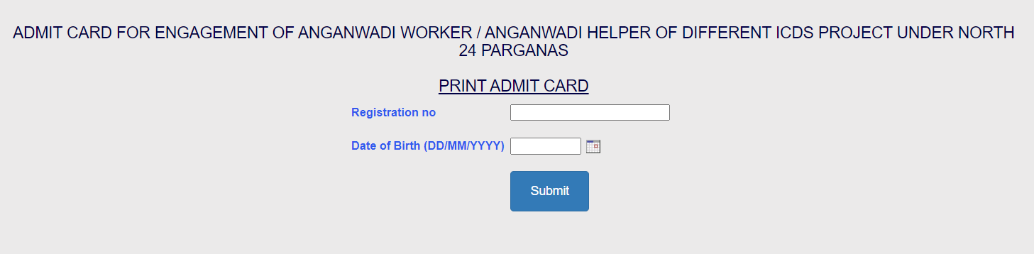 ICDS Admit Card Download 2024