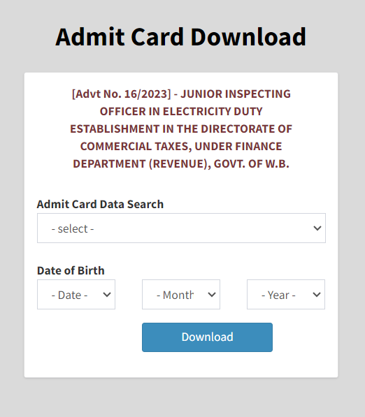 PSC Miscellaneous Admit Card 2024